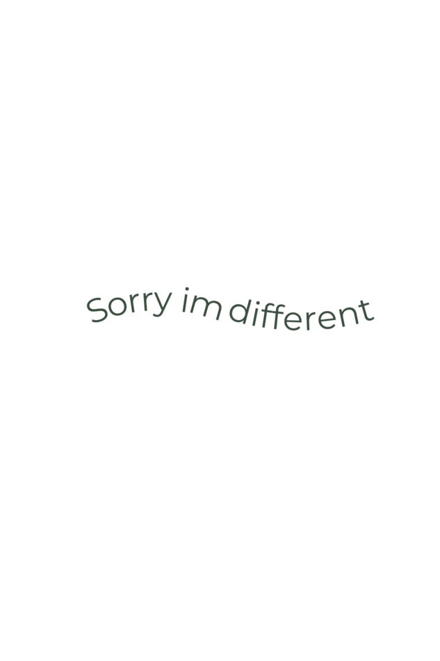 Sorry I Am Not Different