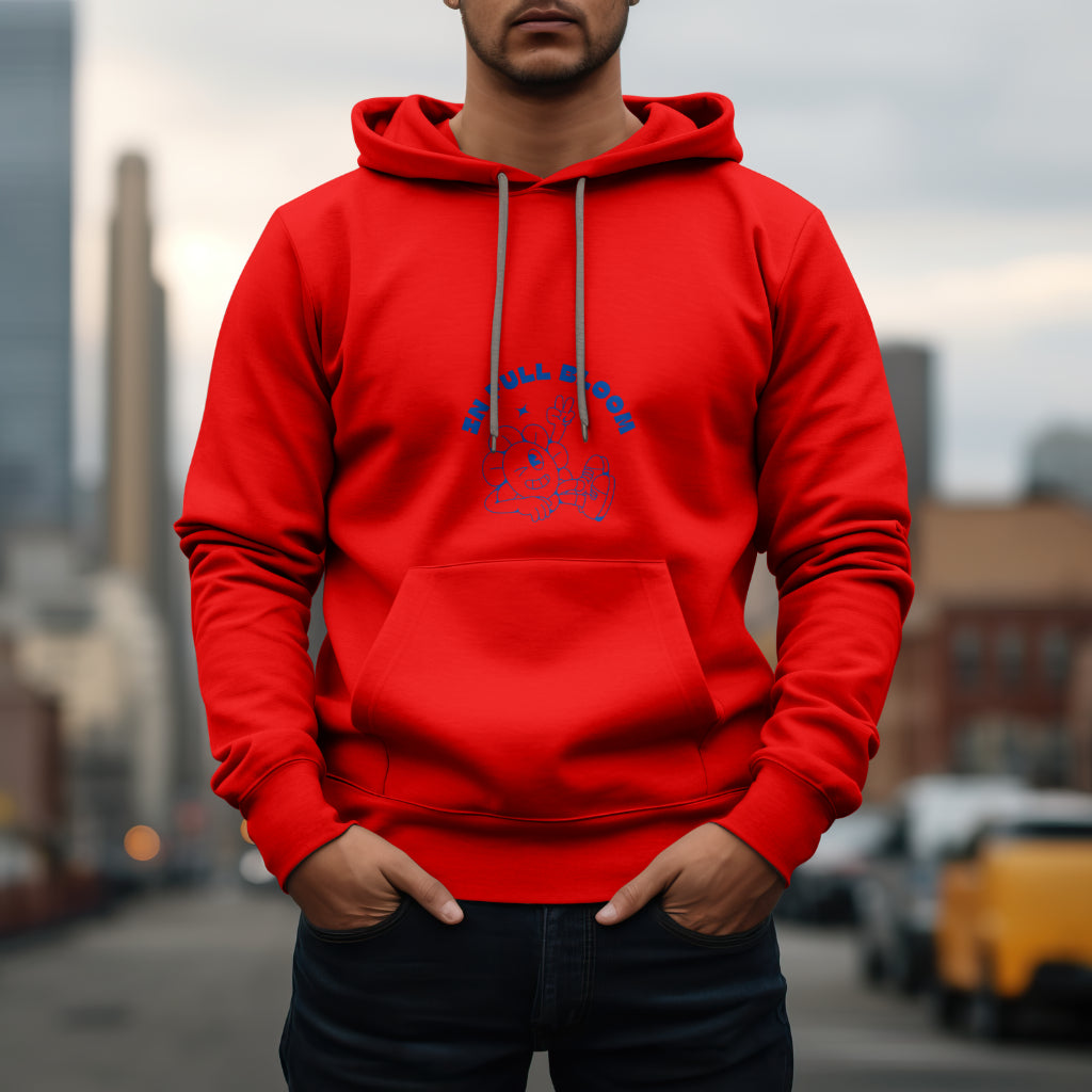 Cartoon Vibes Hoodie (Unisex) - Red, White & Baby Pink